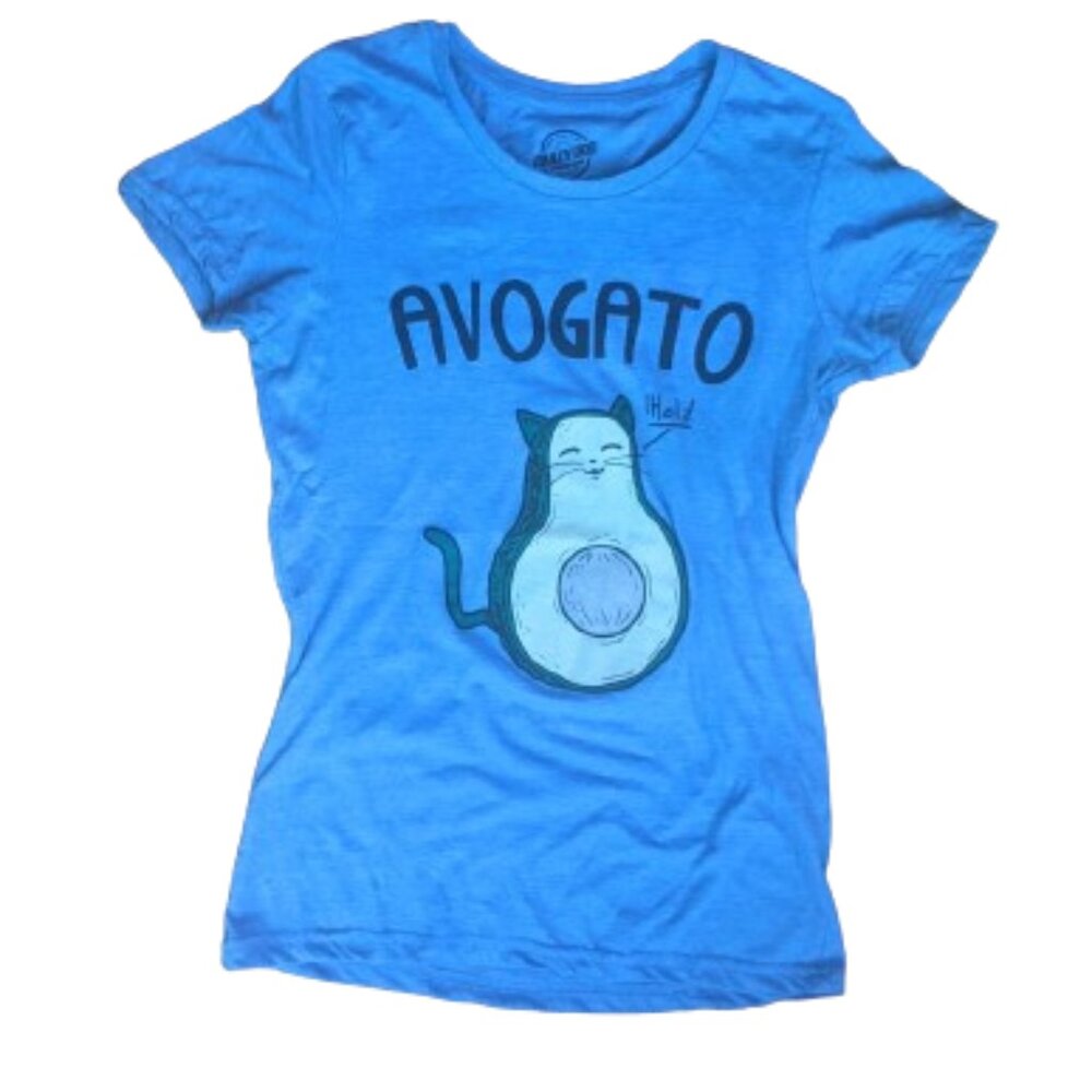 ---  Blue Graphic T-Shirt Size Medium but  Fits Small